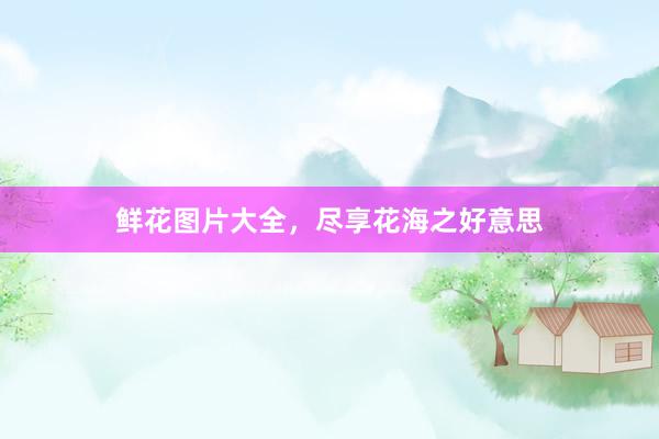鲜花图片大全，尽享花海之好意思